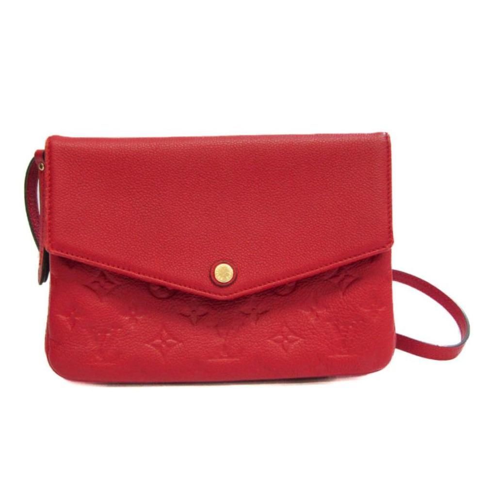 Louis Vuitton Monogram Implant Twice Shoulder Bag Cerise Red